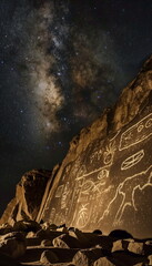 Wall Mural - At night Under the starry sky Nazca transforms int_008