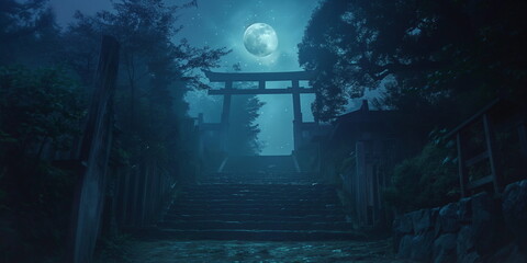 Wall Mural - At night Under the starry sky Sakafune-ishi acquir_012
