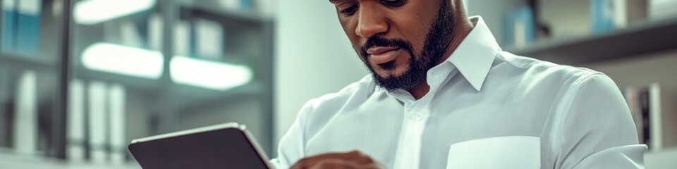 Aufkleber - A person looking at their cell phone, possibly checking messages or browsing the internet