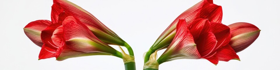 Poster - Close-up of two red flowers in a decorative vase, perfect for interior design or still life photography