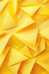Poster - A close-up view of a stack of yellow papers with edges folded and creased