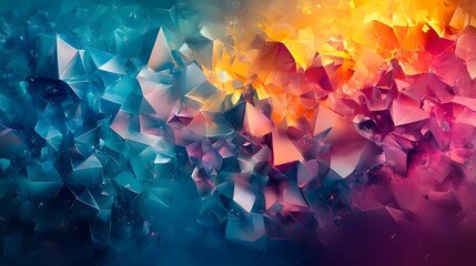 Fototapete - A breathtaking kaleidoscopic explosion of dynamic vibrant geometric patterns and fractal shapes in a captivating array of radiant colors and hues