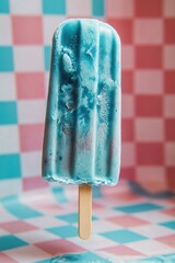 Aufkleber - A blue ice lolly sits atop a table, perfect for hot summer days
