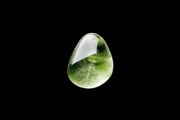Poster - Single Glowing Water Droplet Against Dark Background with Unique Reflections