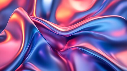 Poster - Mesmerizing Fluid Waves of Vibrant Digital Captivating Abstract Composition Showcasing Dynamic Colorful Motifs Woven Together in a Seamless Dreamlike Tapestry of Visual Enchantment