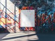 © เอกสิทธิ์ นูนทะธรรม - Oversized Graffiti-Covered Wall Poster Mockup with Bold Street Art Concept