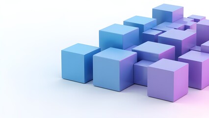 Gradient color square abstract art