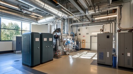 Poster - energy initiative focused on using renewable resources for heating and cooling systems in commercial and residential buildings, lowering energy consumption