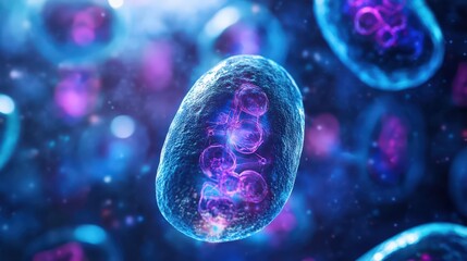 Poster - close-up diagram of electron transport chains in biological cells, powering metabolic reactions.