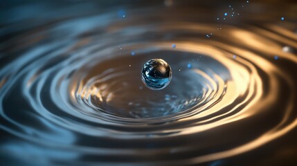 Poster - close-up illustration of a proton moving within a hydrogen atom, surrounded by a single electron.