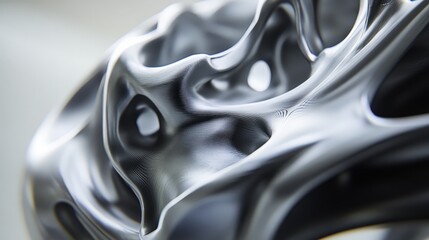Poster - 3D printed object with a smooth, polished surface, highlighting the fine details achievable with advanced printers.