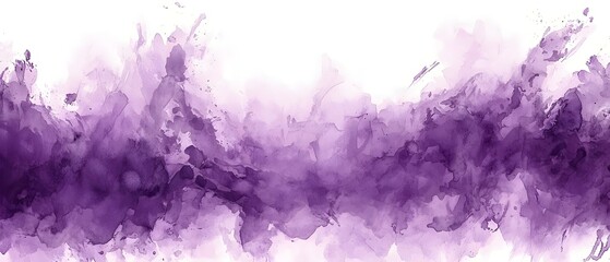 Poster - A vibrant abstract watercolor illustration featuring soft shades of purple blending seamlessly into each other, creating a serene and artistic atmosphere.