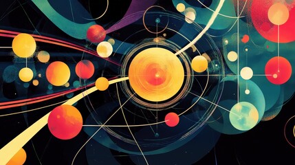 Poster - scientific discoveries about protons, starting from Ernest Rutherford to modern physics