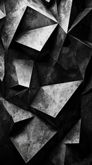 Poster - dynamic abstract geometry design studio digital art dark environment angled view minimalism concept