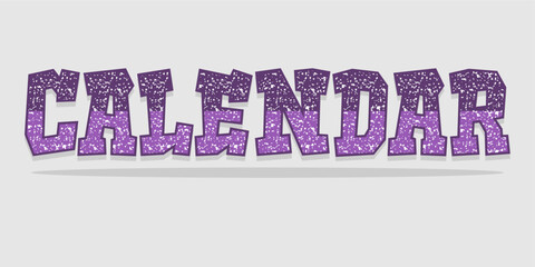Fototapete - calendar typography art design creative illustration