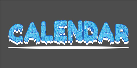 Fototapete - calendar typography art design creative illustration
