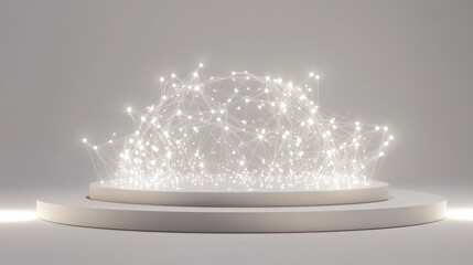Poster - Abstract Network of Light Particles on a Minimalist Stage Design