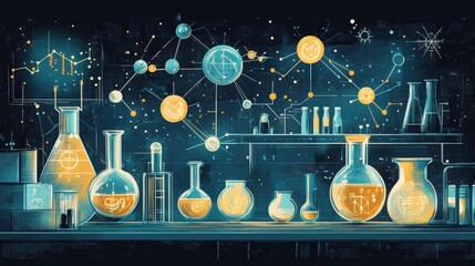 Poster - a digital illustration explaining the role of electrons in chemical bonding and reactions