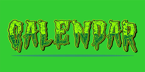 Fototapete - calendar typography art design creative illustration