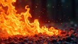 © tpadobestock - Intense orange and yellow flames, burning fiercely , wallpaper, abstract