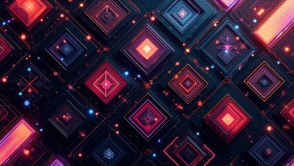 Aufkleber - Science fiction pattern wallpaper