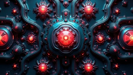 Aufkleber - Science fiction pattern wallpaper