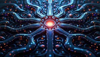 Aufkleber - Science fiction pattern wallpaper