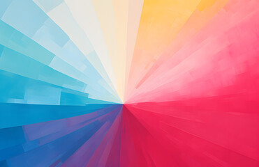 Poster - Geometric color wavy background