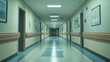 © STwul - Empty hospital corridor, long perspective, calm background, medical setting