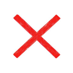 Poster - Red crossed symbol indicating prohibition or rejection