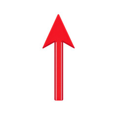 Poster - Red arrow symbol indicating direction, simple and bold design