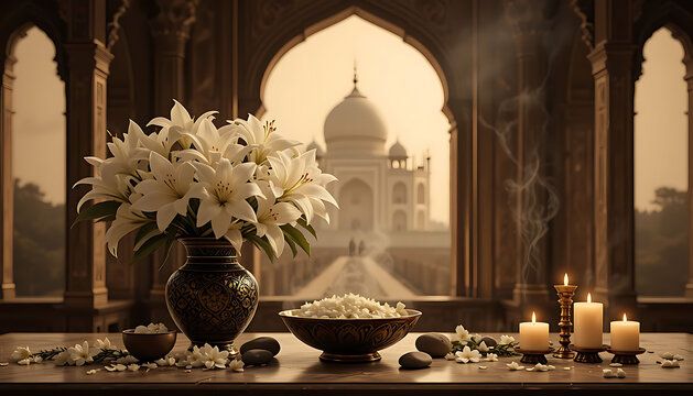 A lone man praying in a mosque,Arabesque lantern,ramadan kareem islamic greeting card background,Ramadan Mubarak,Ramadan,Romjan,background image
