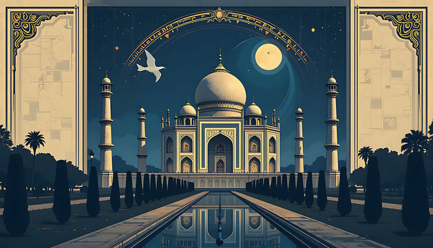 A lone man praying in a mosque,Arabesque lantern,ramadan kareem islamic greeting card background,Ramadan Mubarak,Ramadan,Romjan,background image