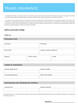 © New Africa - Travel insurance application form with places to fill in