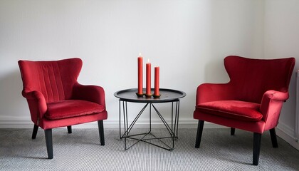 Wall Mural - red armchair in a room