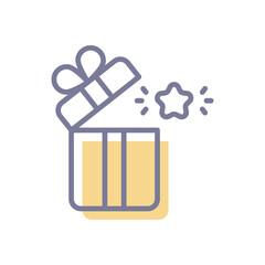 Sticker - Gift vector icon