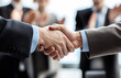 © KAMAPAN - Business handshake for teamwork of business merger and acquisition,successful negotiate,hand shake,two businessman shake hand with partner to celebration partnership and business deal concept