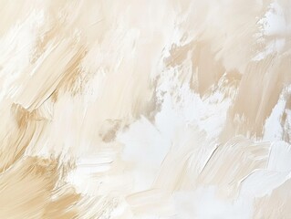 Creamy Abstract Texture:  A captivating abstract painting featuring creamy beige and off-white hues, with dynamic brushstrokes creating a sense of movement and fluidity.