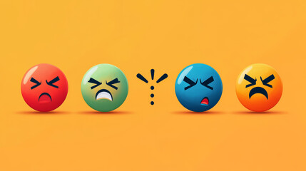 Poster - Web blogging or social media hate line icon. Online content, web blogging problem or network social media bad comment thin line vector symbol. Blogger hate speech linear icon with swearing smile