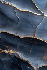Poster - Deep navy-blue water displays gentle waves with shimmering golden light reflections, evoking a sense of tranquility. The premium aesthetic emphasizes negative space in the composition