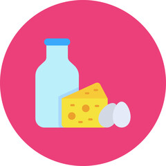 Wall Mural - Dairy Item Icon