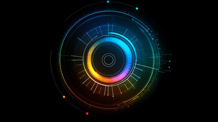 Poster - Business data analytics, donut chart line icon. Business research performance analytics outline icon, company strategy report analysis or finance statistic line vector pictogram with circle diagram