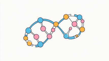 Poster - Molecule icon, science or chemistry technology, medical and chemical research vector symbol. Molecular DNA or molecule atom icon for biotechnology, pharmacy medicine laboratory or genetic tech bio lab