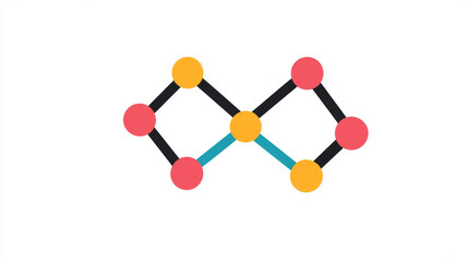 Poster - Molecule icon, science or chemistry technology, medical and chemical research vector symbol. Molecular DNA or molecule atom icon for biotechnology, pharmacy medicine laboratory or genetic tech bio lab