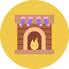 Wall Mural - Fireplace Icon