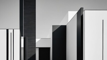 Poster - Abstract Architecture in Monochromatic Color Scheme