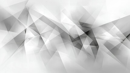 Poster - Abstract grayscale geometric polygonal pattern background