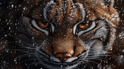 Majestic lynx in snowy wilderness close-up photography natural habitat intimate viewpoint