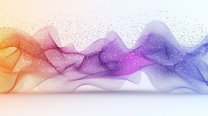 Poster - Abstract Colorful Waves with Glittering Particles