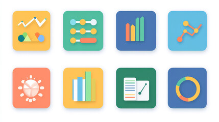 Poster - Data analytics and presentation analysis line icon. Company strategy statistic analysis, finance report infographics or business research data presentation line vector symbol